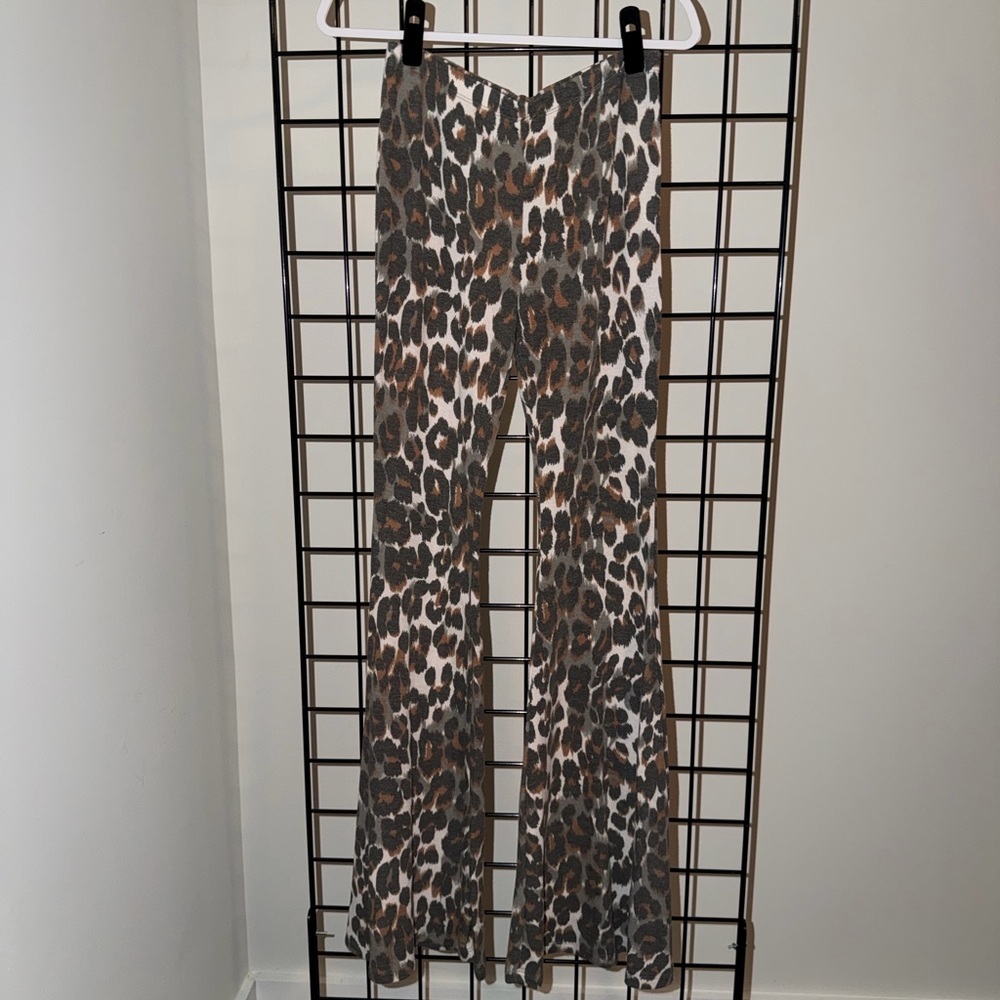 By Together Animal Print Flare Pants